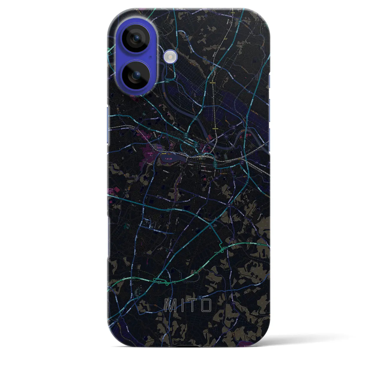 【水戸(茨城県)】地図柄iPhoneケース(バックカバータイプ)