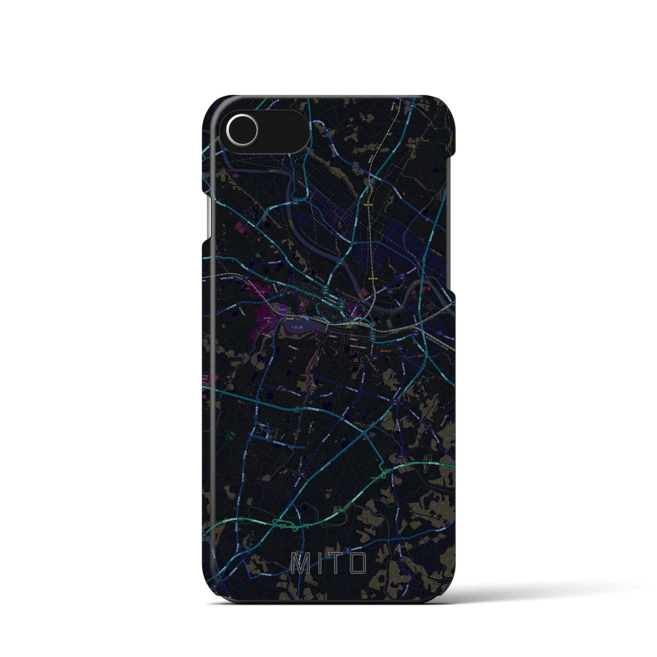 【水戸(茨城県)】地図柄iPhoneケース(バックカバータイプ)