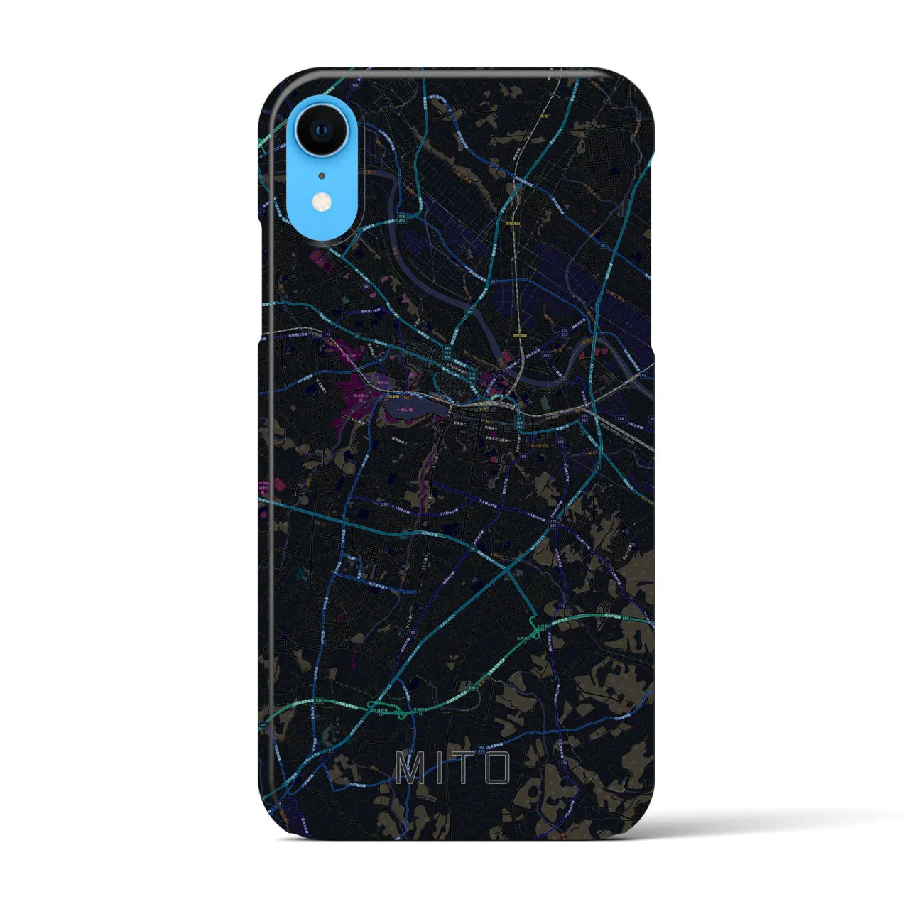 【水戸(茨城県)】地図柄iPhoneケース(バックカバータイプ)