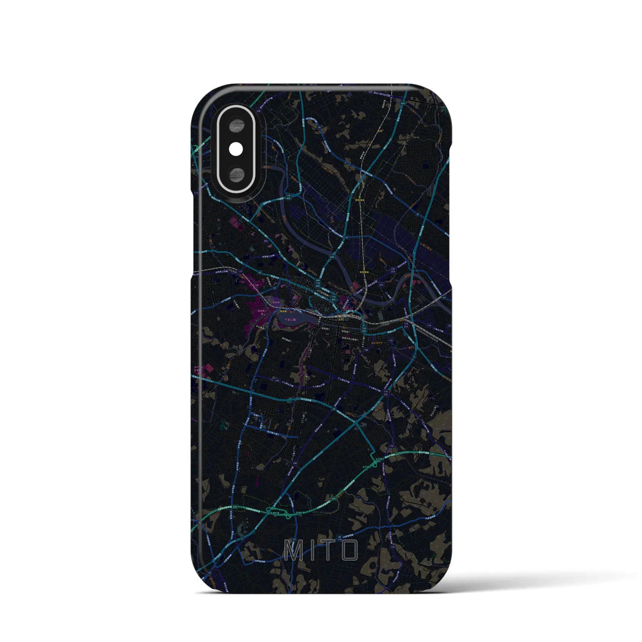 【水戸(茨城県)】地図柄iPhoneケース(バックカバータイプ)