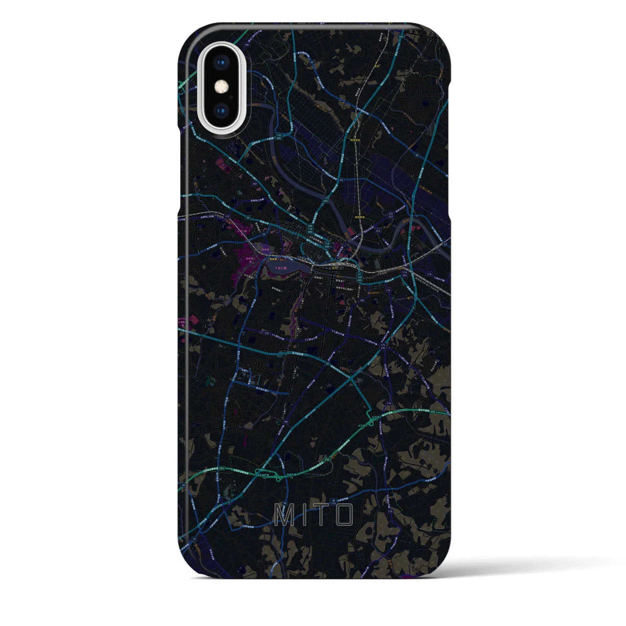 【水戸(茨城県)】地図柄iPhoneケース(バックカバータイプ)