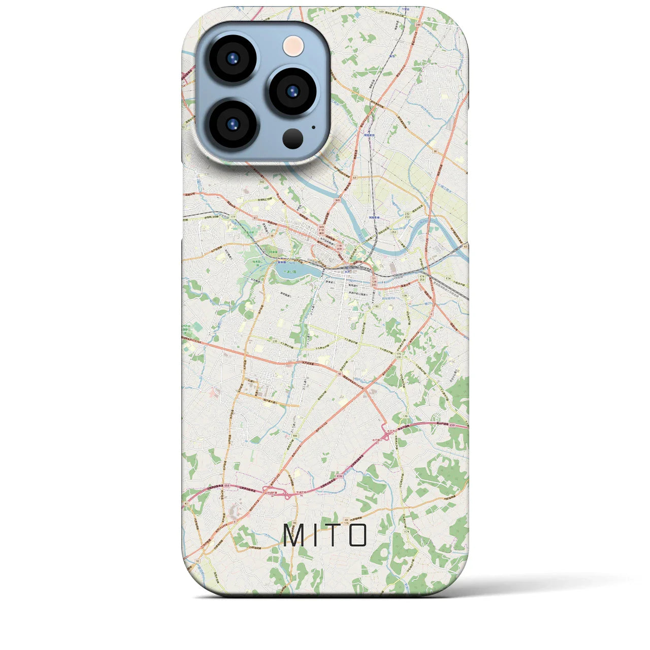 【水戸(茨城県)】地図柄iPhoneケース(バックカバータイプ)