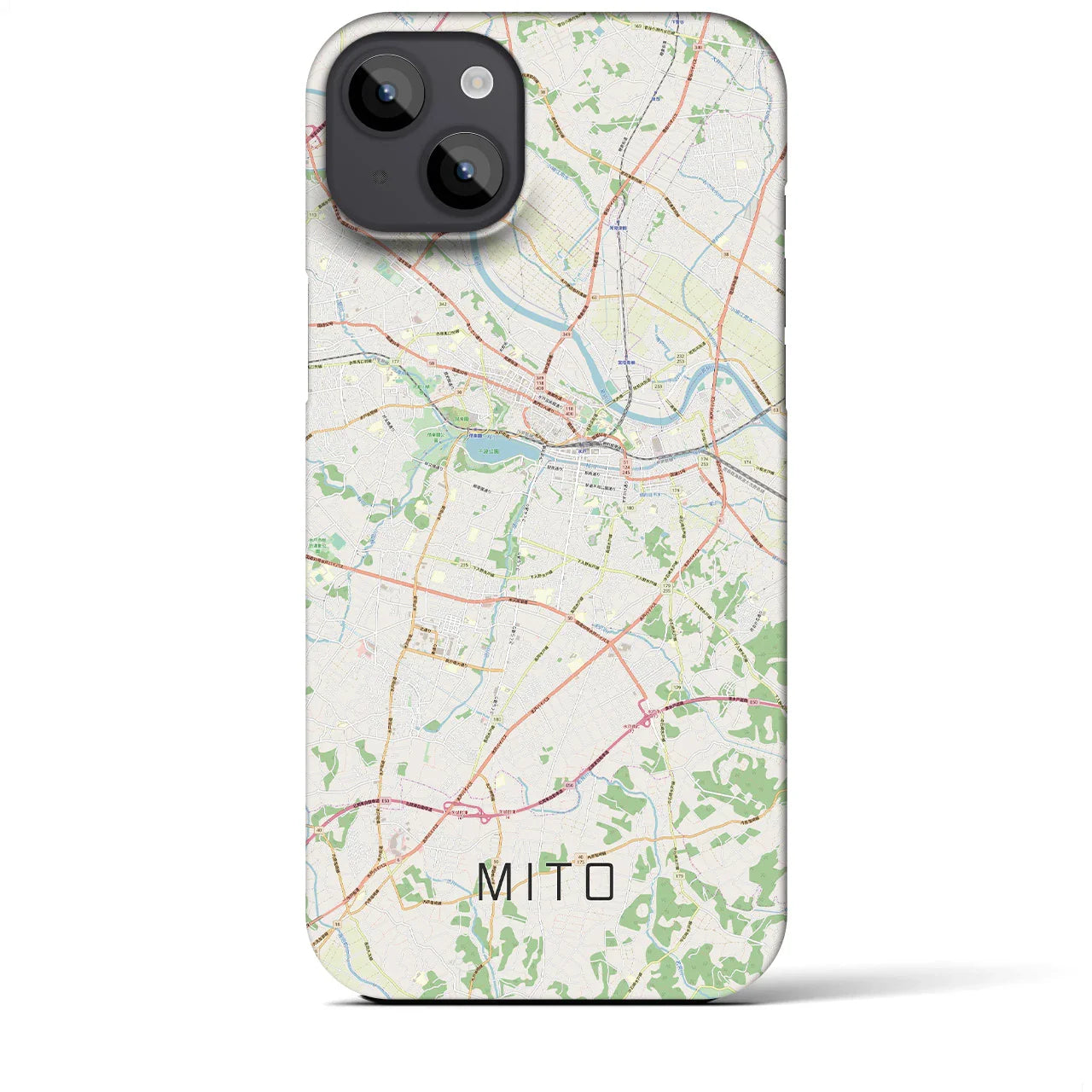 【水戸(茨城県)】地図柄iPhoneケース(バックカバータイプ)