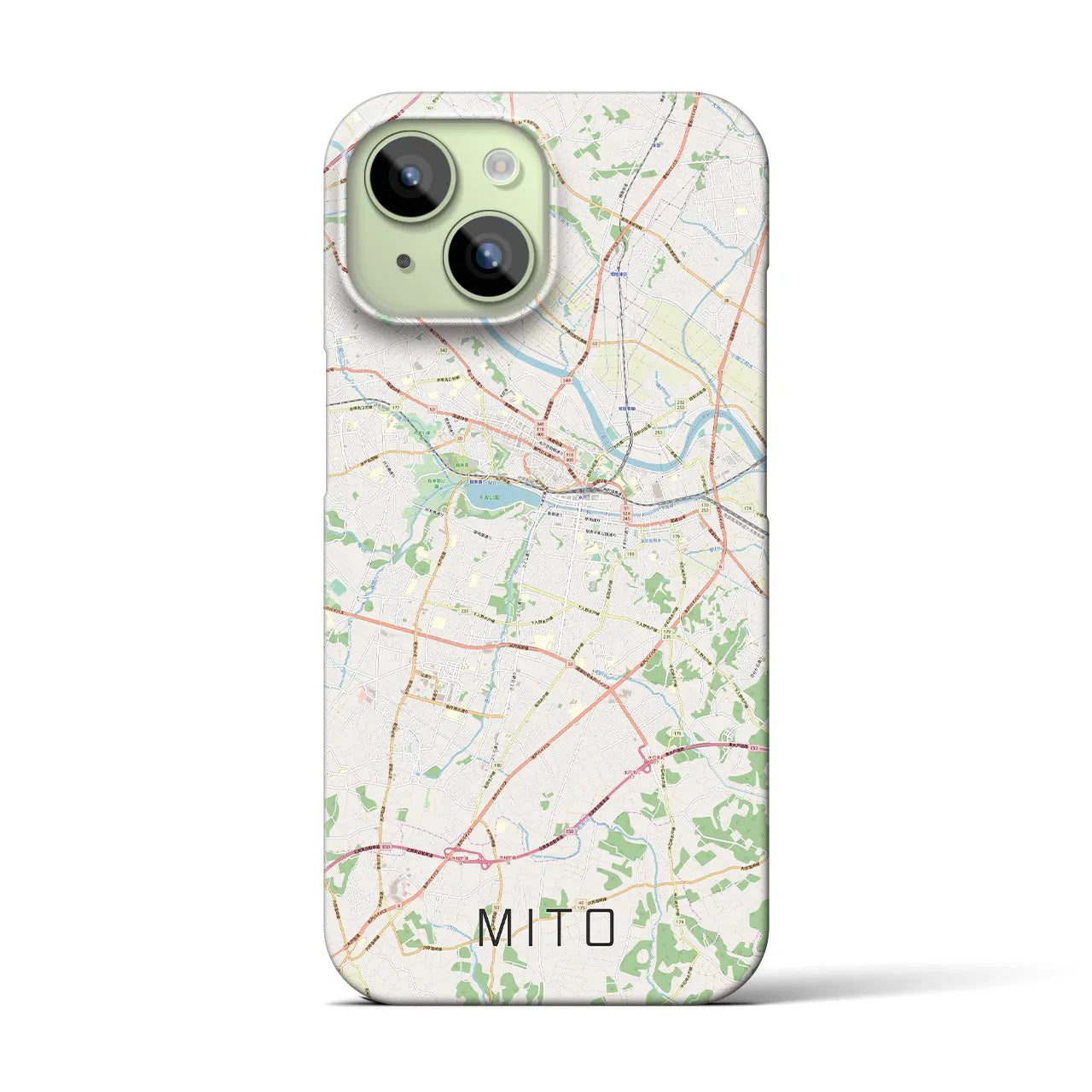 【水戸(茨城県)】地図柄iPhoneケース(バックカバータイプ)