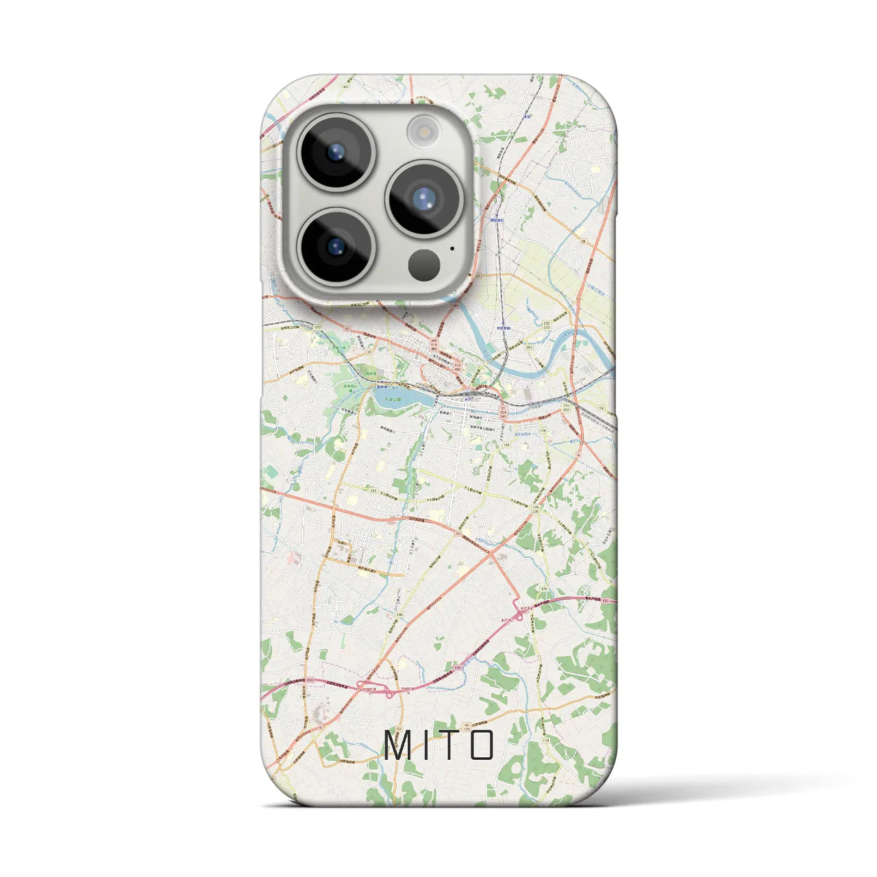 【水戸(茨城県)】地図柄iPhoneケース(バックカバータイプ)