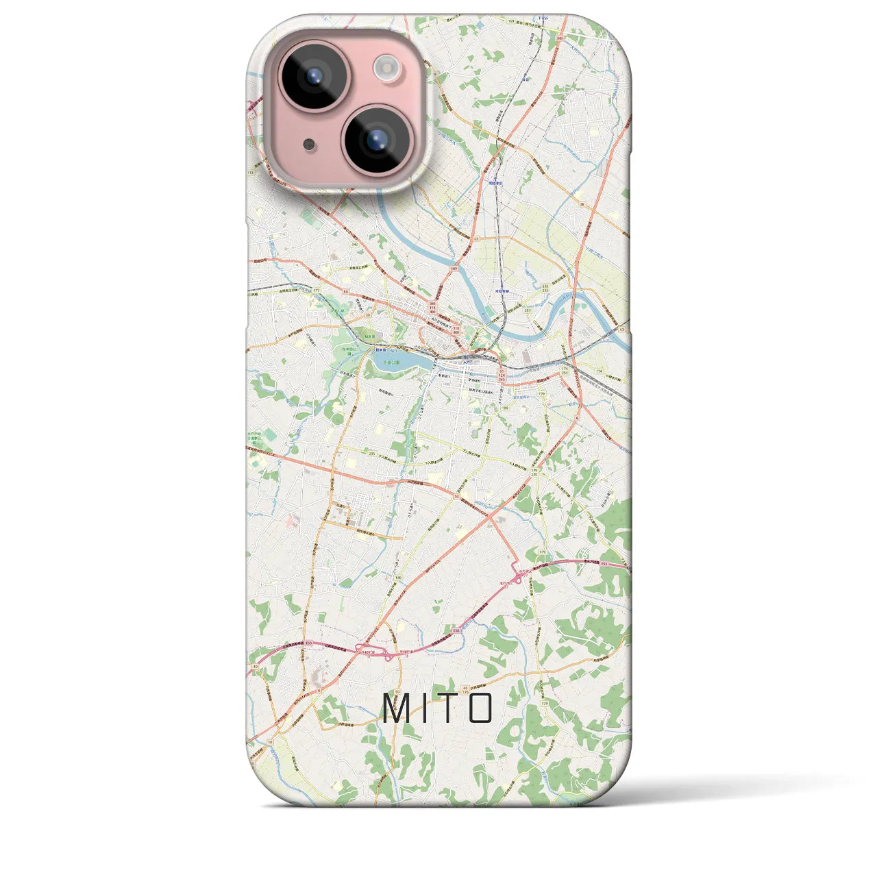 【水戸(茨城県)】地図柄iPhoneケース(バックカバータイプ)