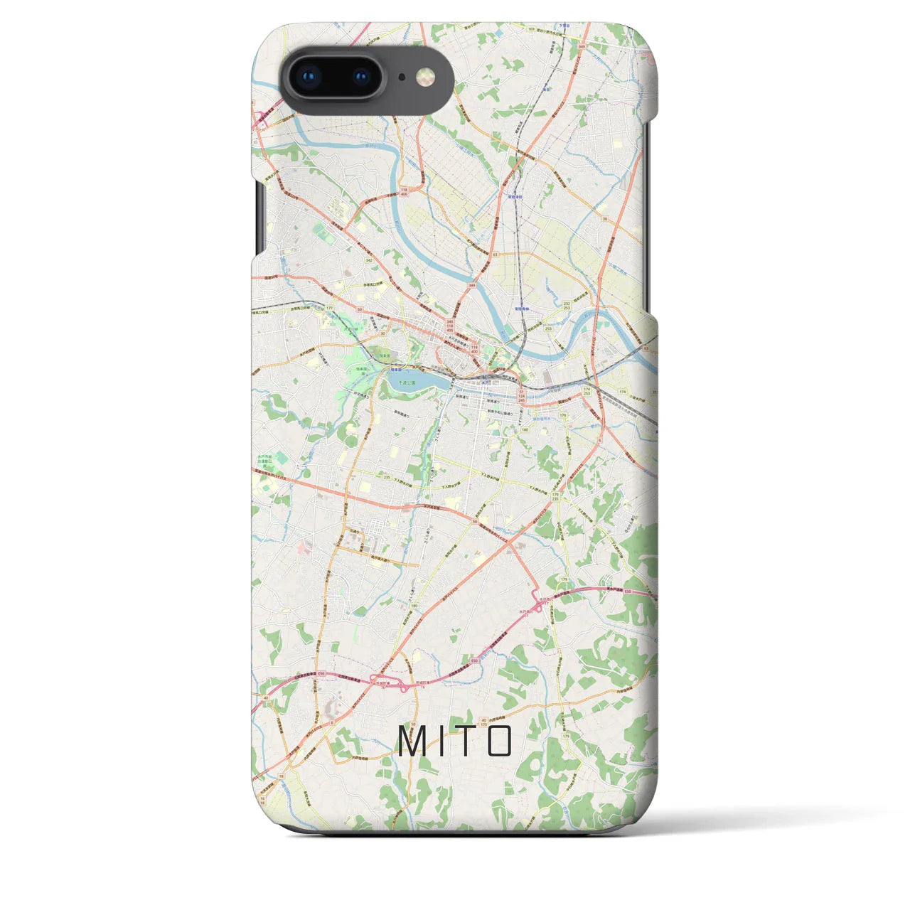 【水戸(茨城県)】地図柄iPhoneケース(バックカバータイプ)