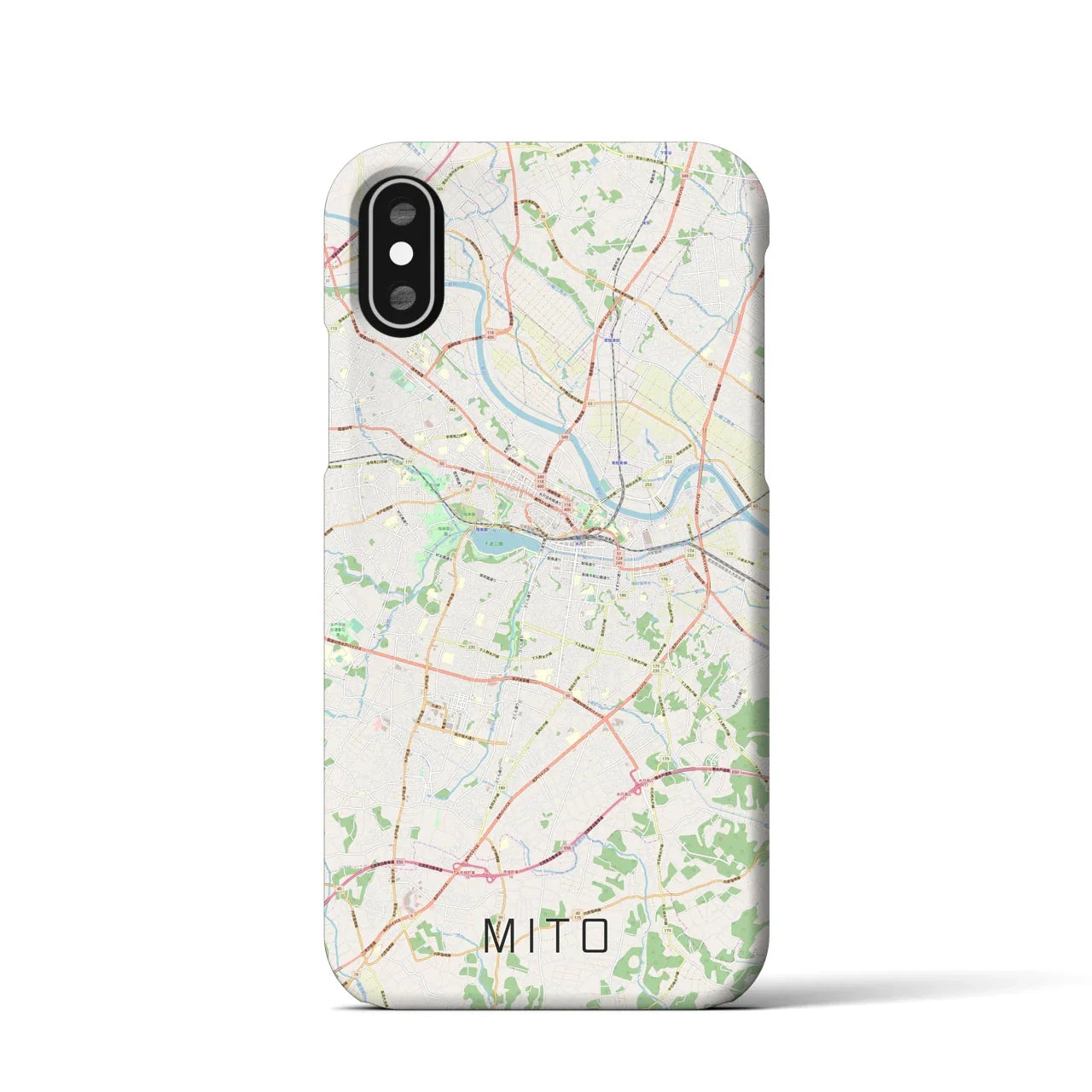 【水戸(茨城県)】地図柄iPhoneケース(バックカバータイプ)