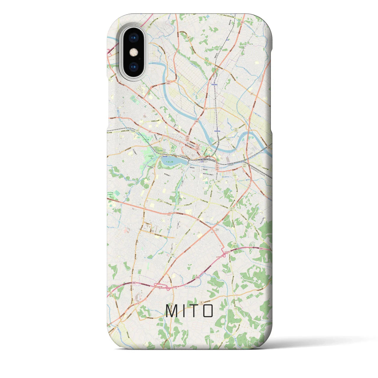 【水戸(茨城県)】地図柄iPhoneケース(バックカバータイプ)