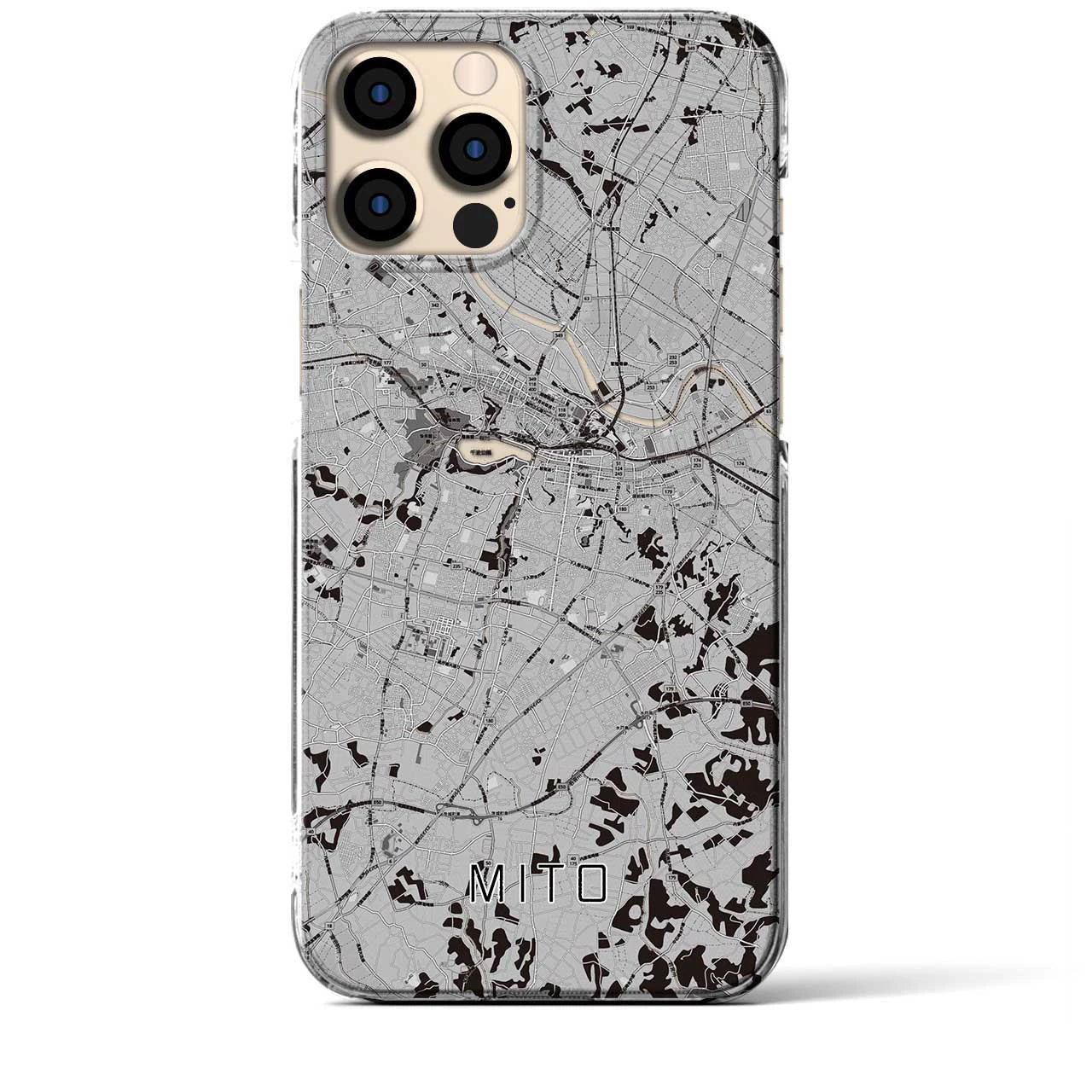 【水戸(茨城県)】地図柄iPhoneケース(クリアタイプ)