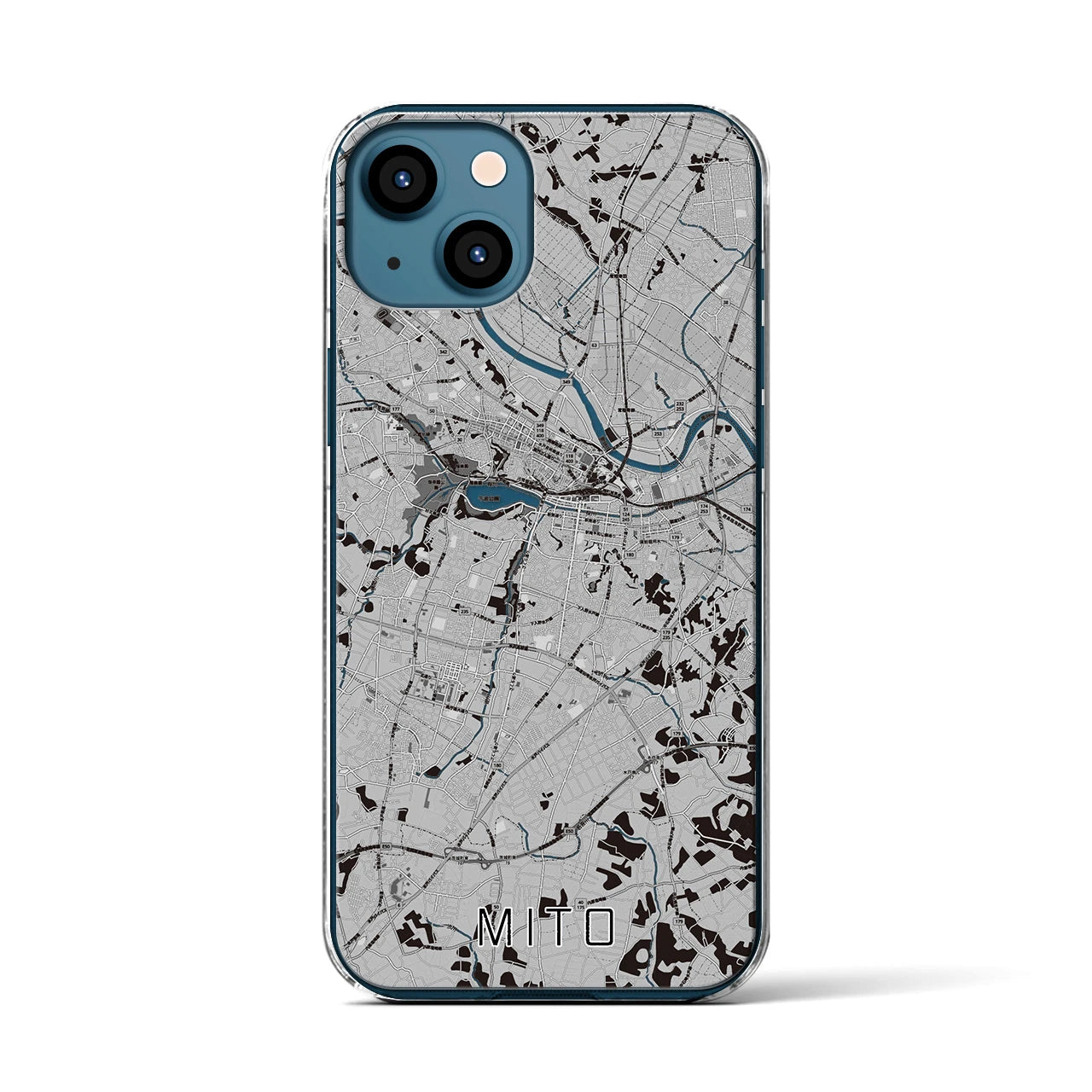 【水戸(茨城県)】地図柄iPhoneケース(クリアタイプ)