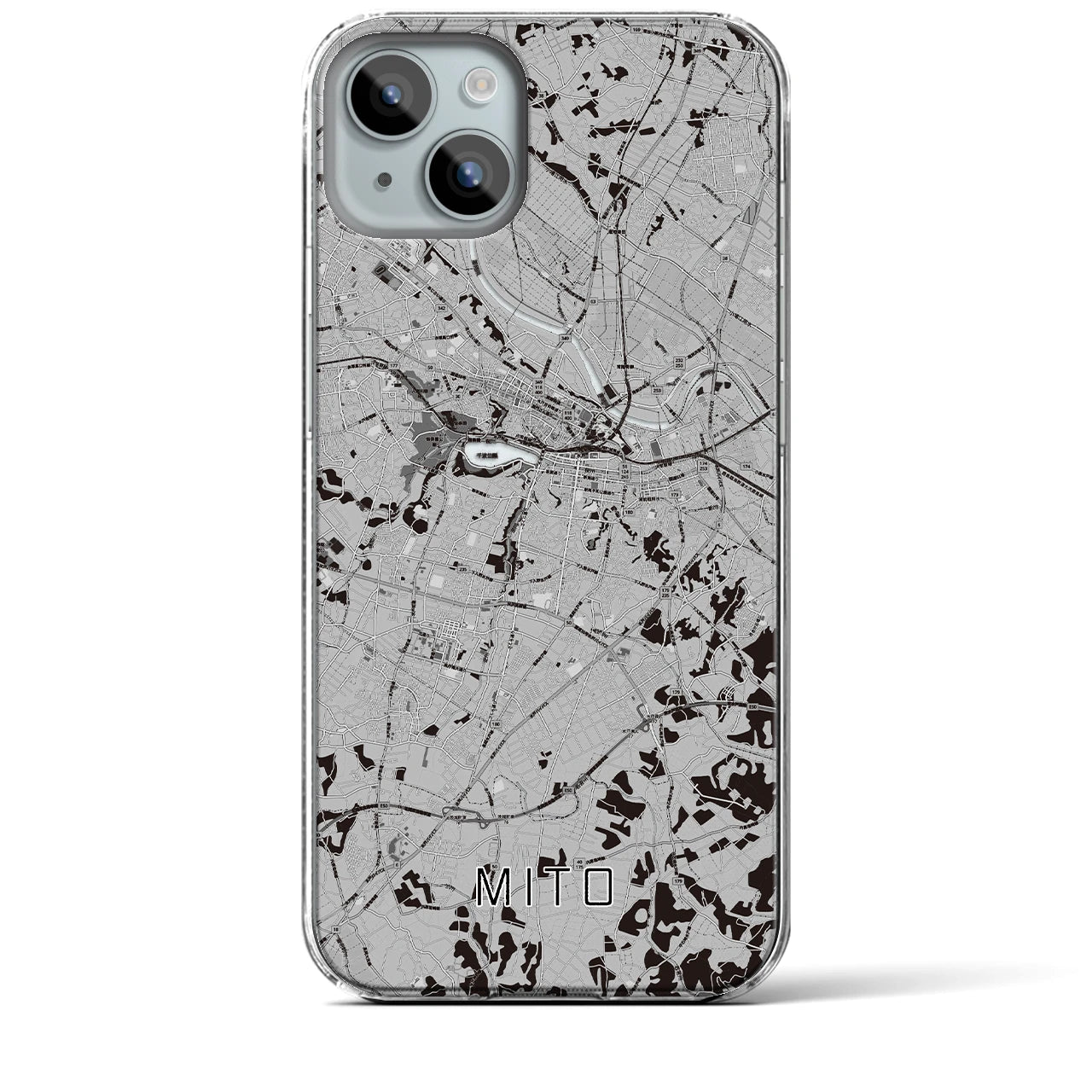 【水戸(茨城県)】地図柄iPhoneケース(クリアタイプ)