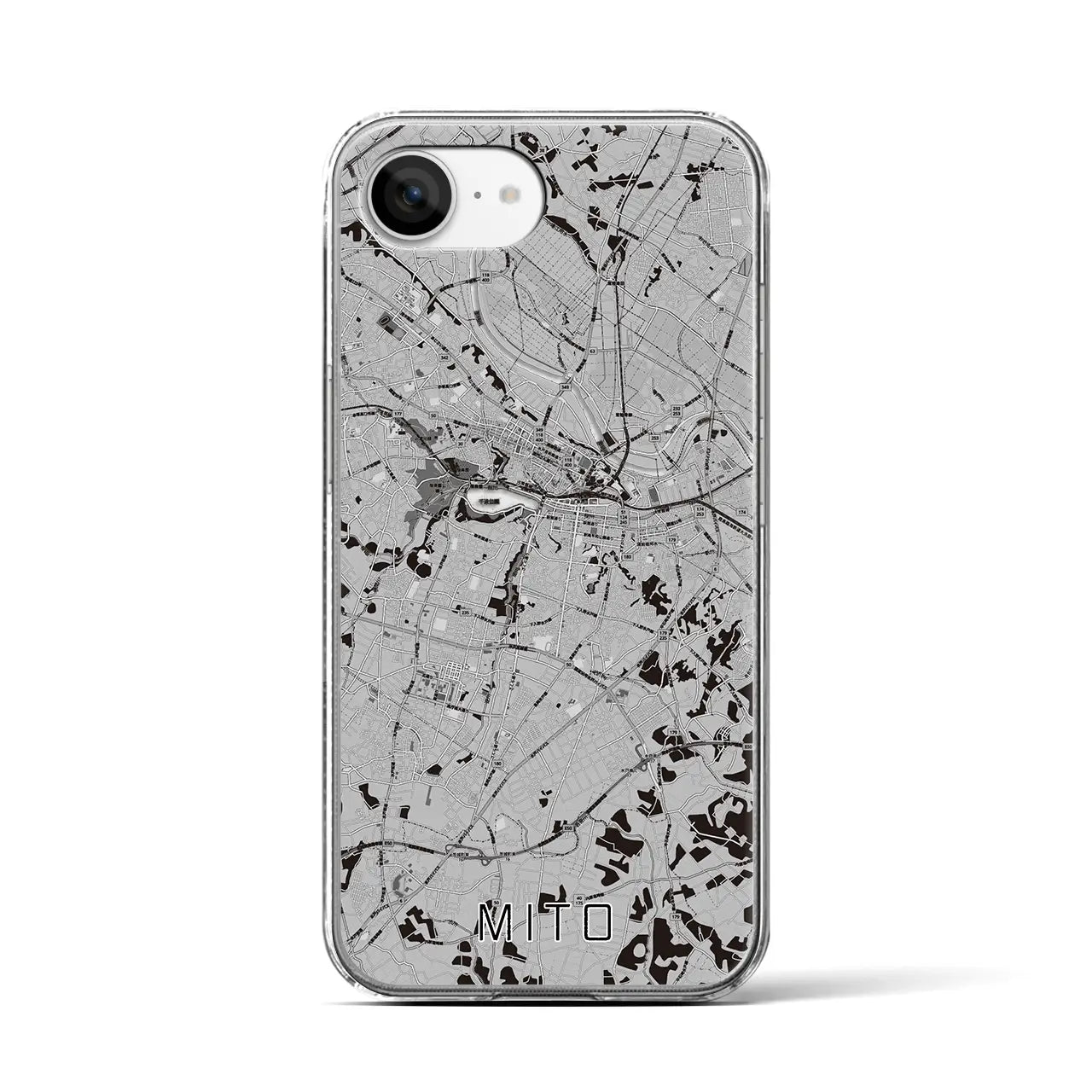 【水戸(茨城県)】地図柄iPhoneケース(クリアタイプ)