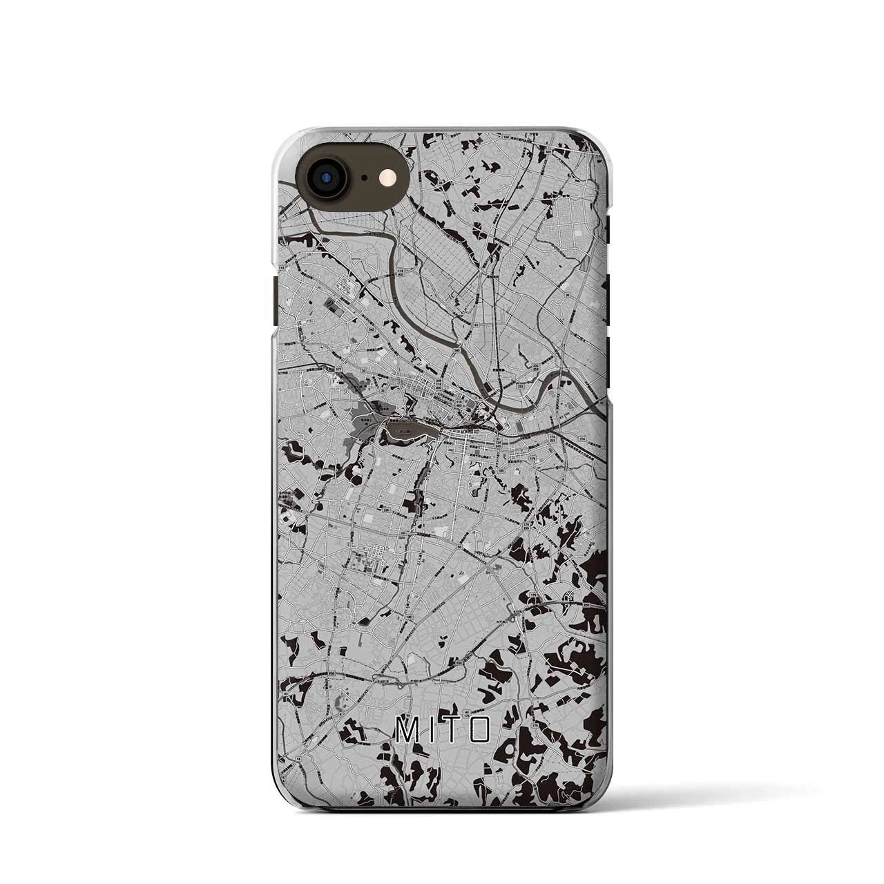 【水戸(茨城県)】地図柄iPhoneケース(クリアタイプ)