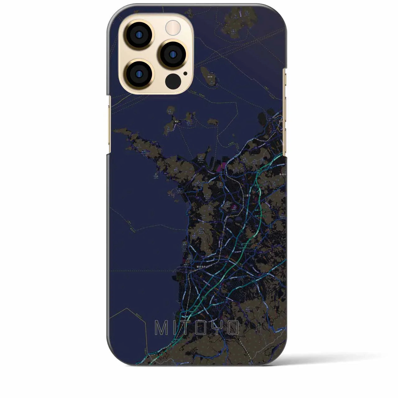 【三豊(香川県)】地図柄iPhoneケース(バックカバータイプ)