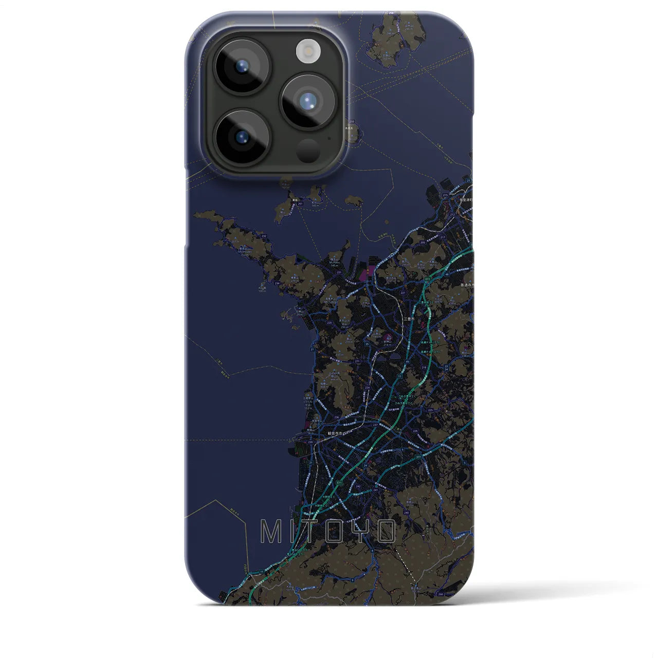 【三豊(香川県)】地図柄iPhoneケース(バックカバータイプ)
