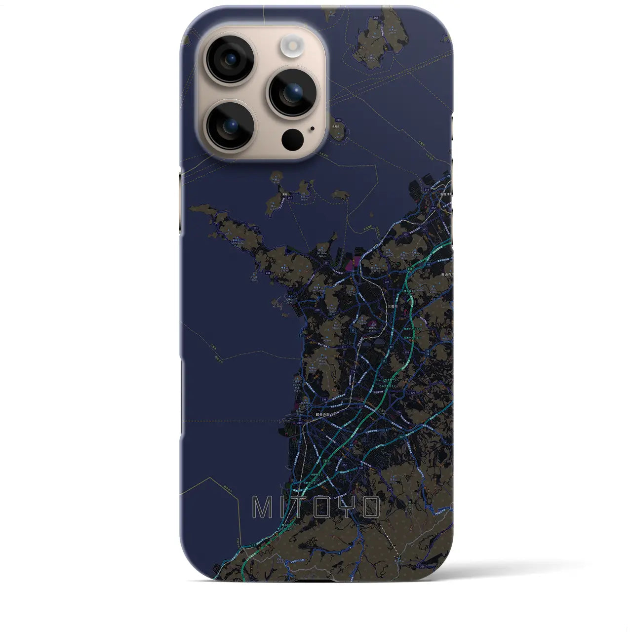 【三豊(香川県)】地図柄iPhoneケース(バックカバータイプ)