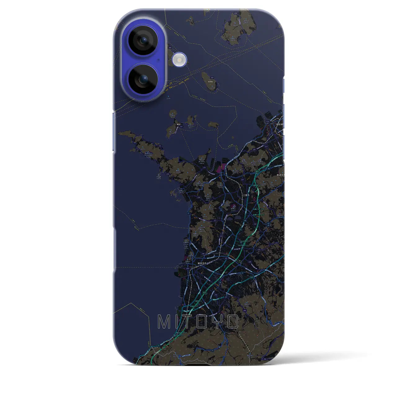 【三豊(香川県)】地図柄iPhoneケース(バックカバータイプ)