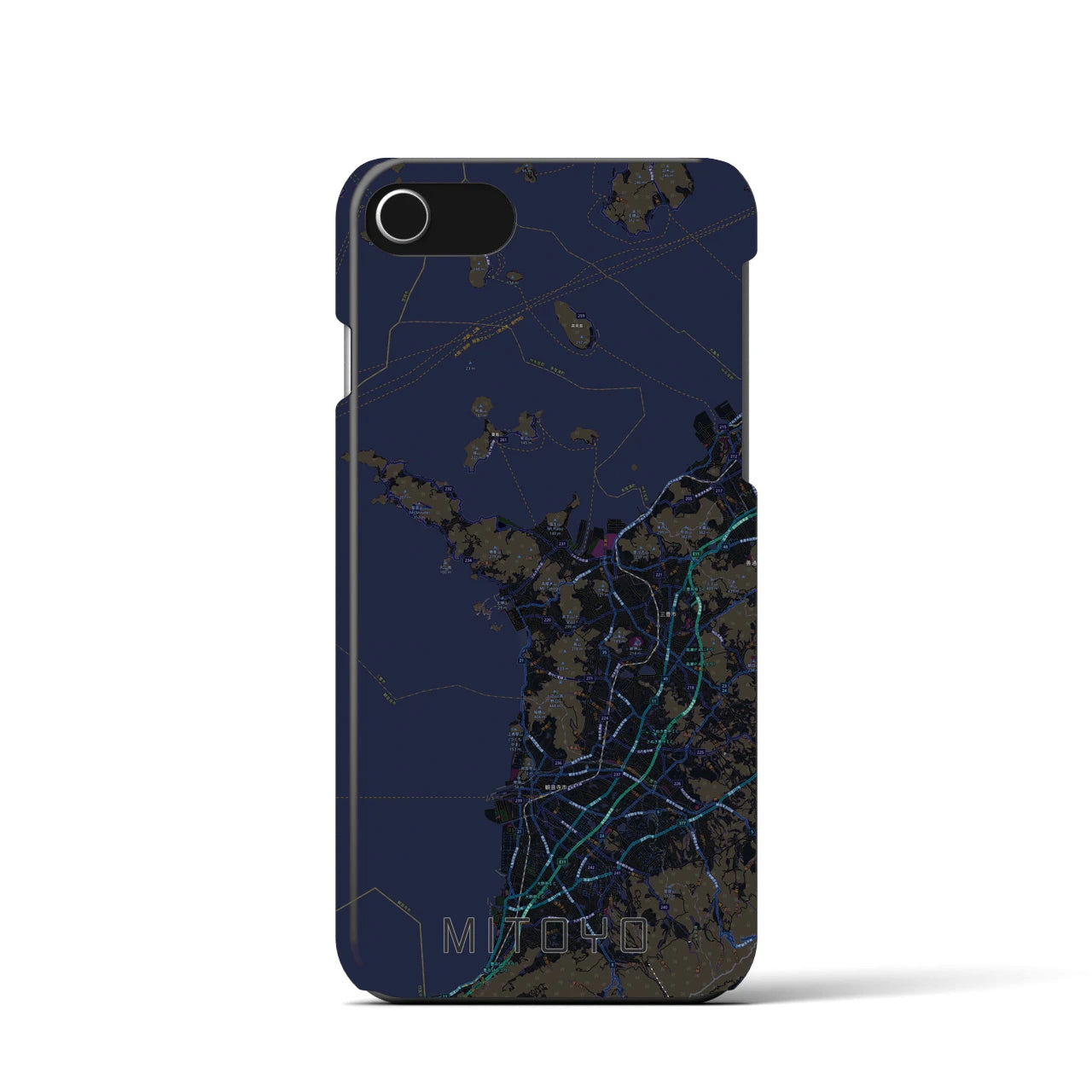 【三豊(香川県)】地図柄iPhoneケース(バックカバータイプ)