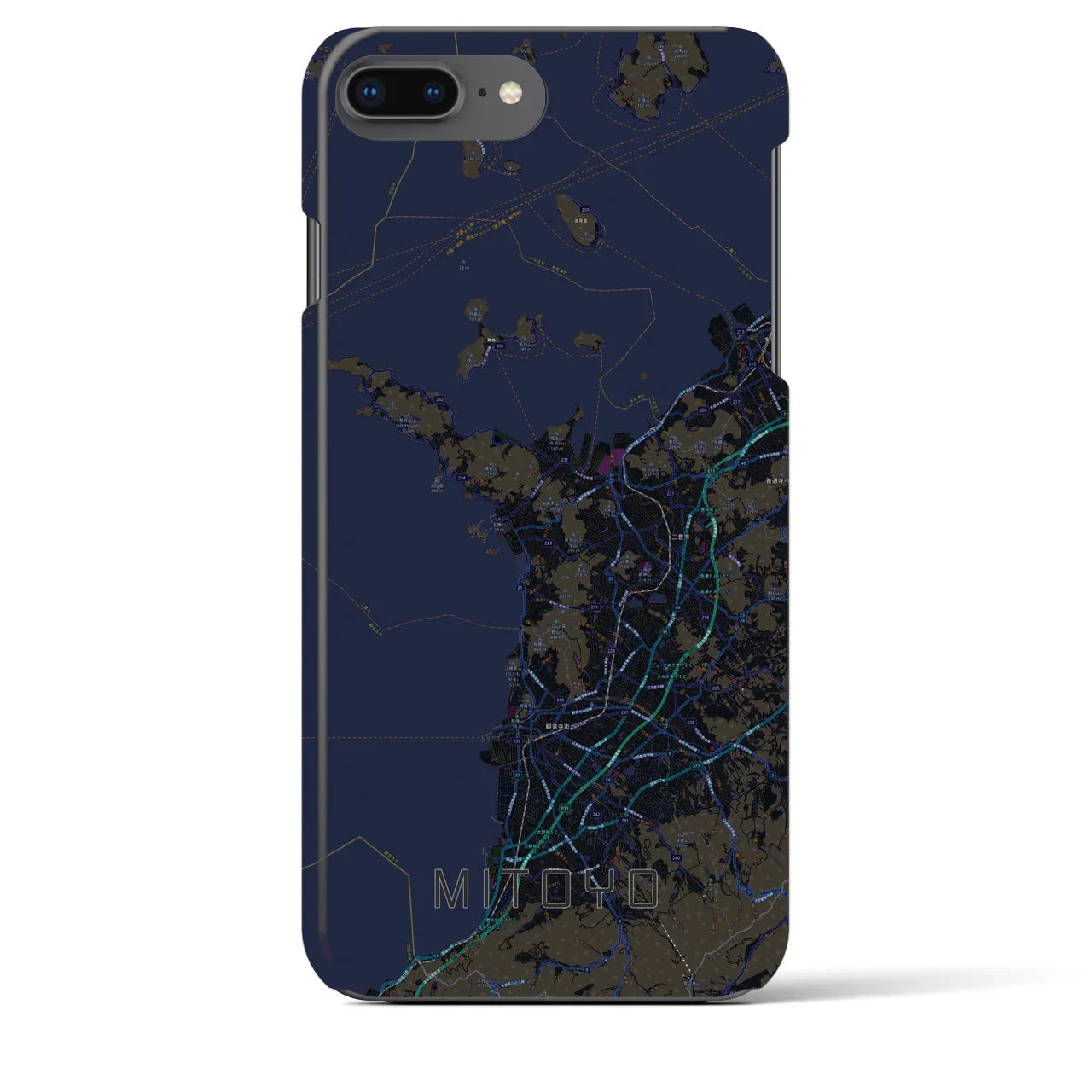 【三豊(香川県)】地図柄iPhoneケース(バックカバータイプ)