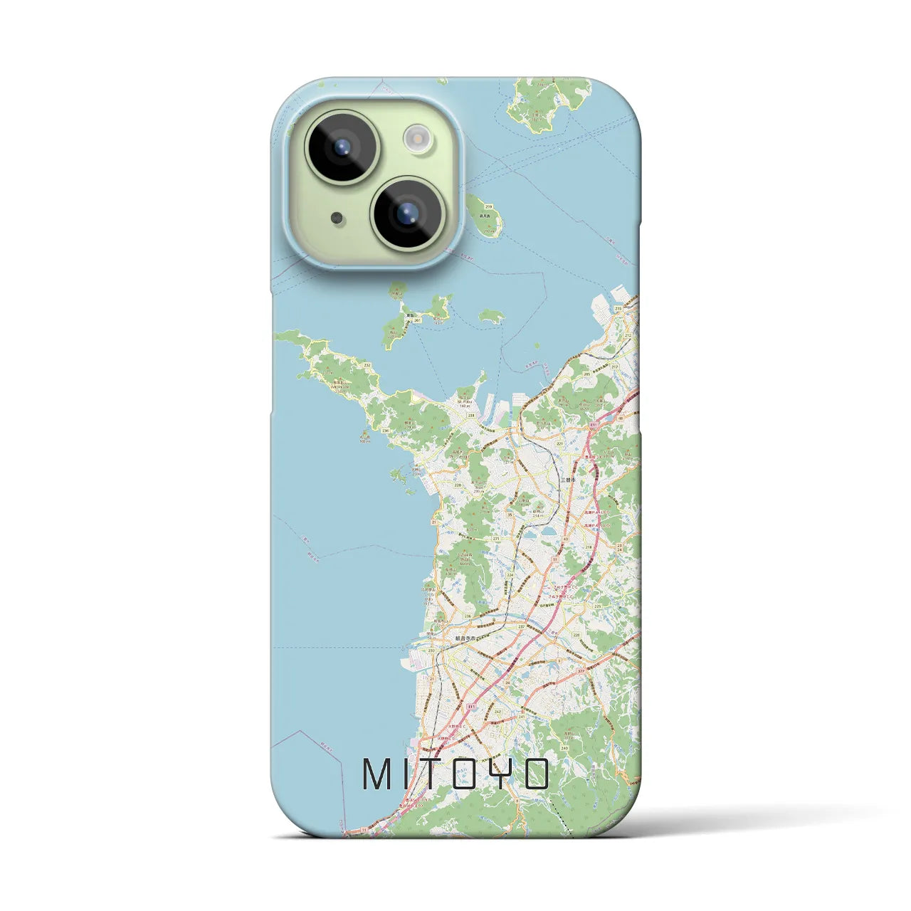 【三豊(香川県)】地図柄iPhoneケース(バックカバータイプ)