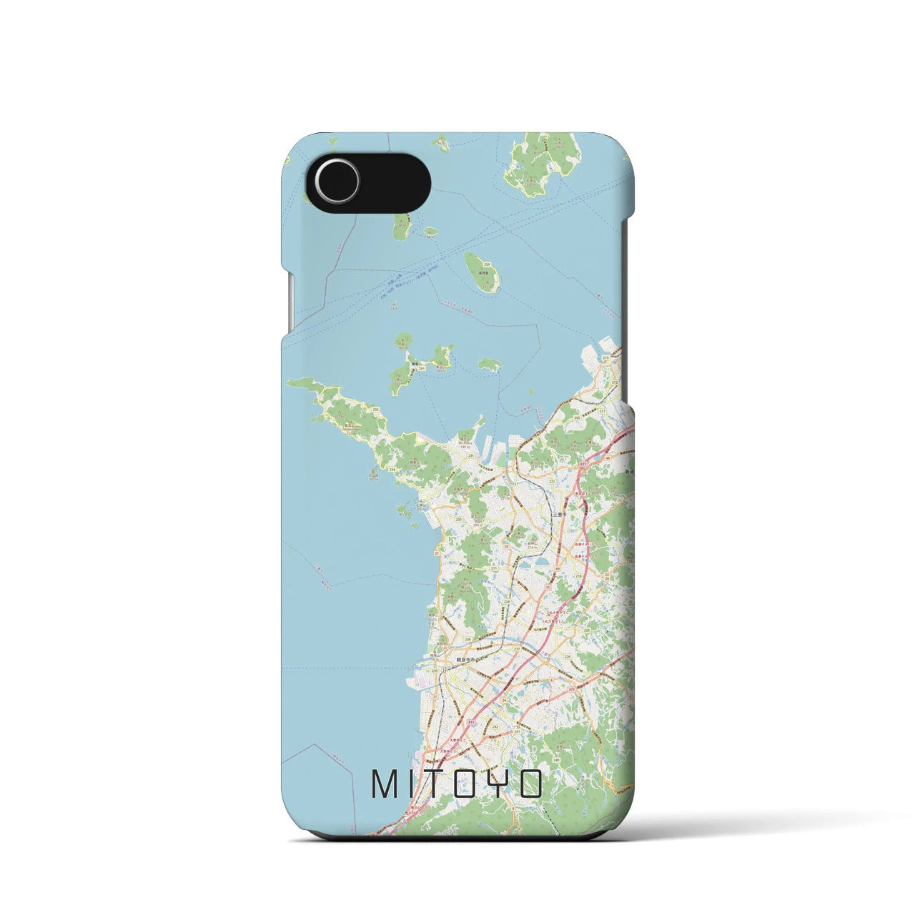 【三豊(香川県)】地図柄iPhoneケース(バックカバータイプ)