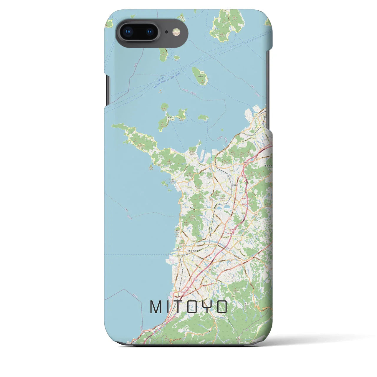 【三豊(香川県)】地図柄iPhoneケース(バックカバータイプ)