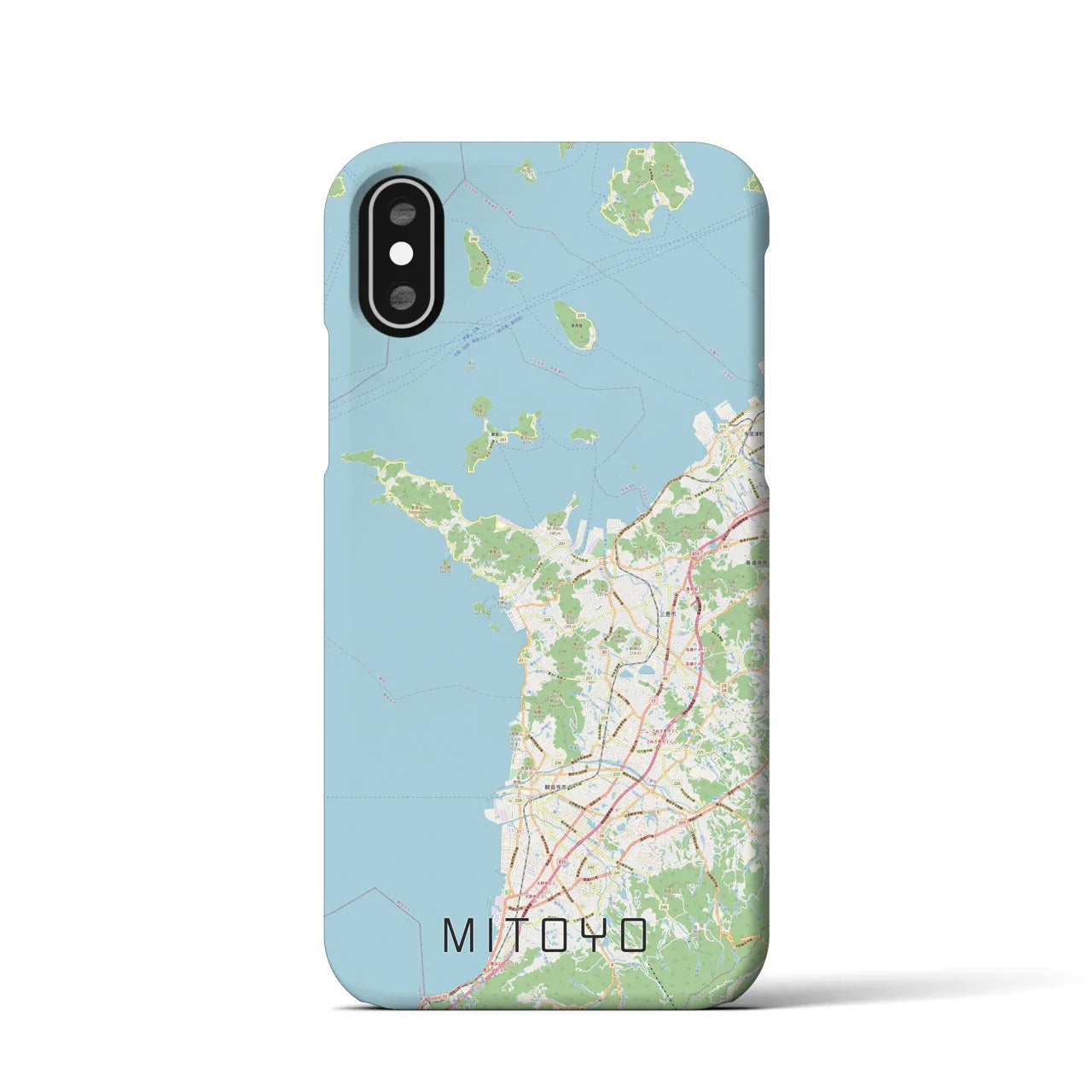 【三豊(香川県)】地図柄iPhoneケース(バックカバータイプ)