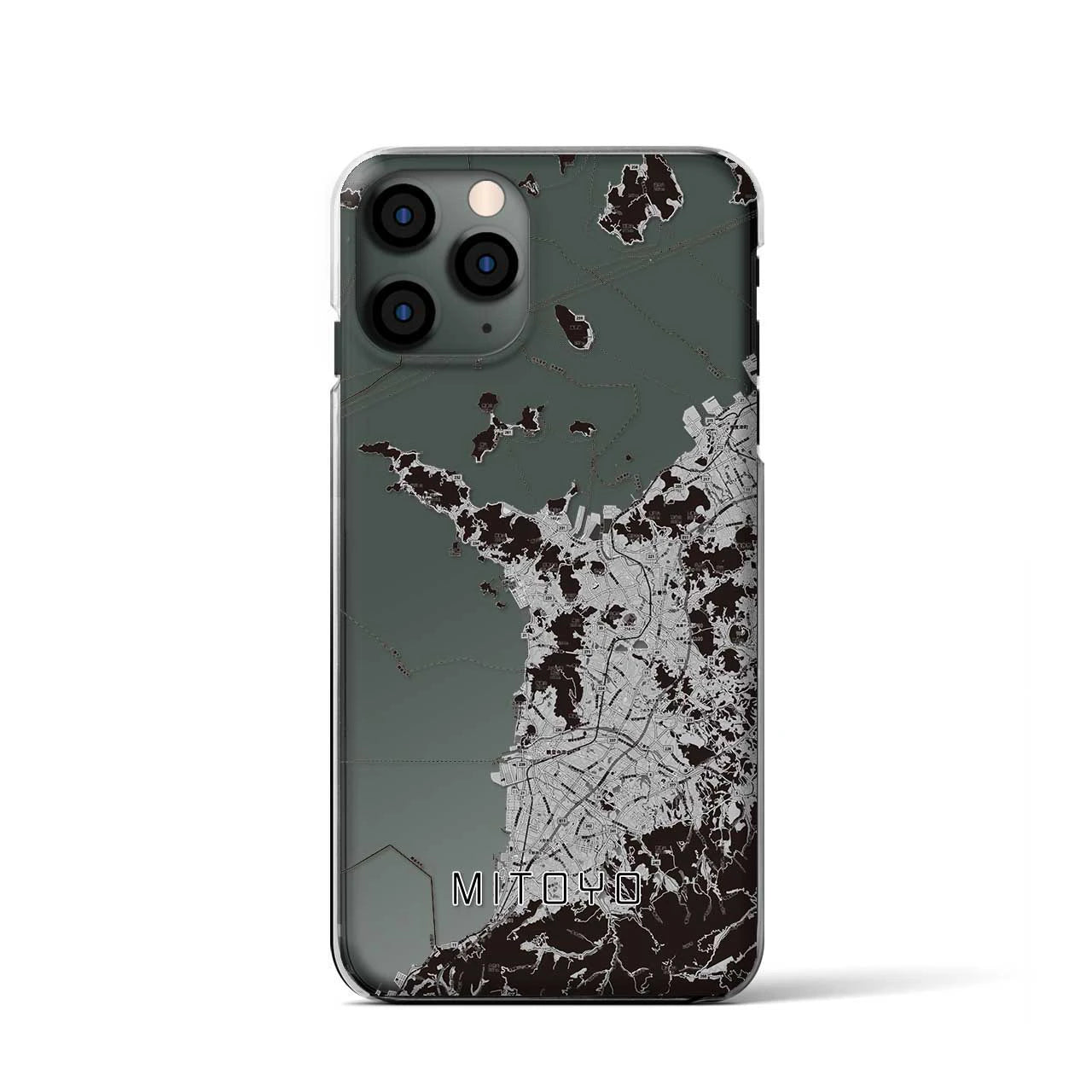 【三豊(香川県)】地図柄iPhoneケース(クリアタイプ)