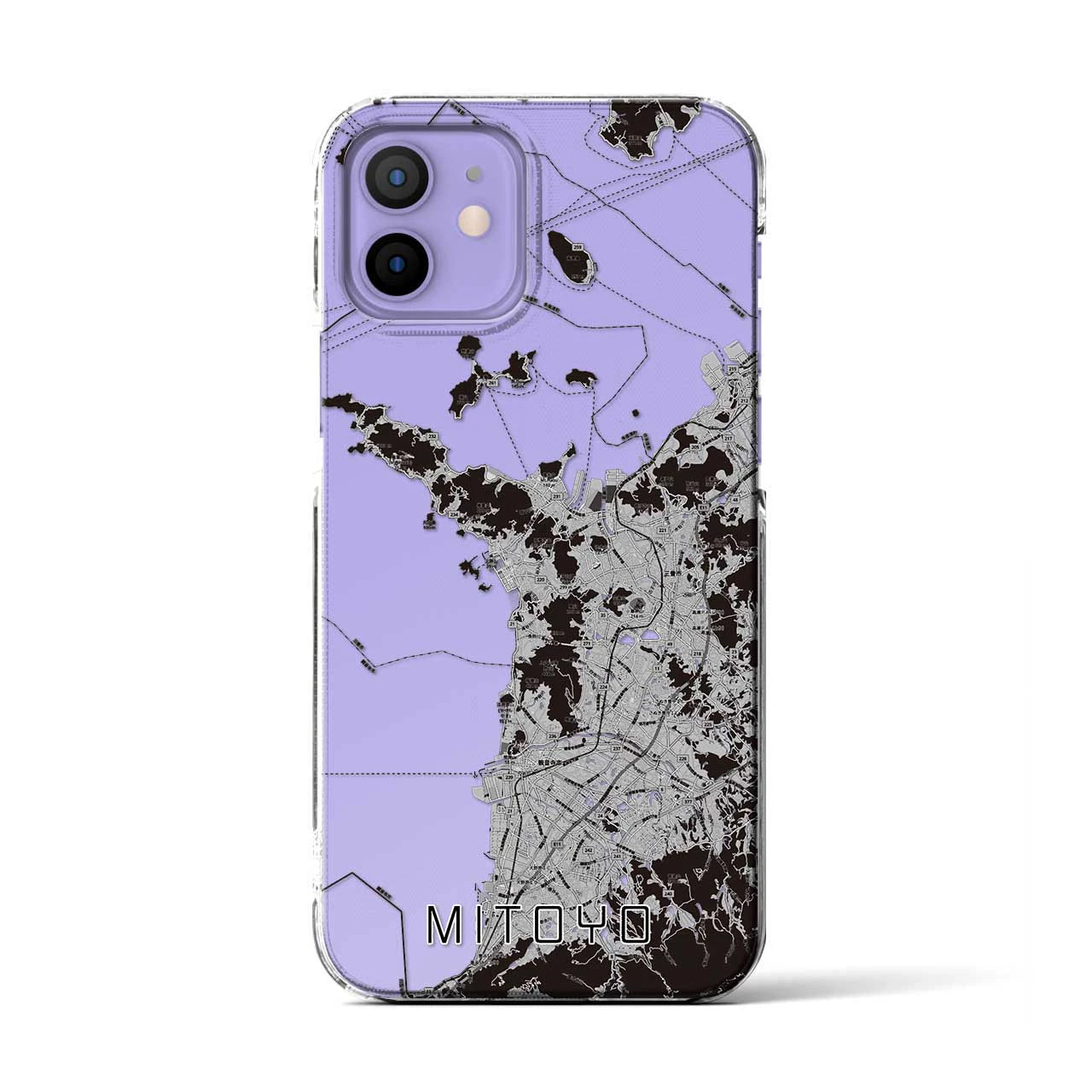 【三豊(香川県)】地図柄iPhoneケース(クリアタイプ)