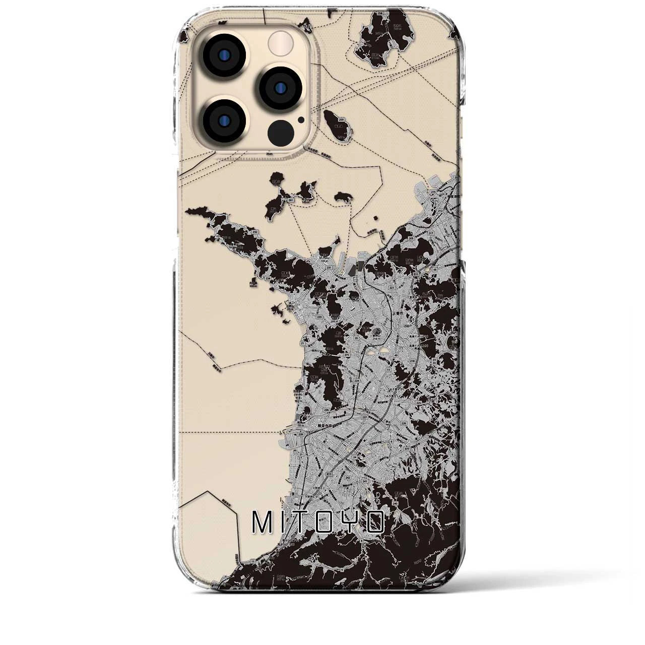 【三豊(香川県)】地図柄iPhoneケース(クリアタイプ)