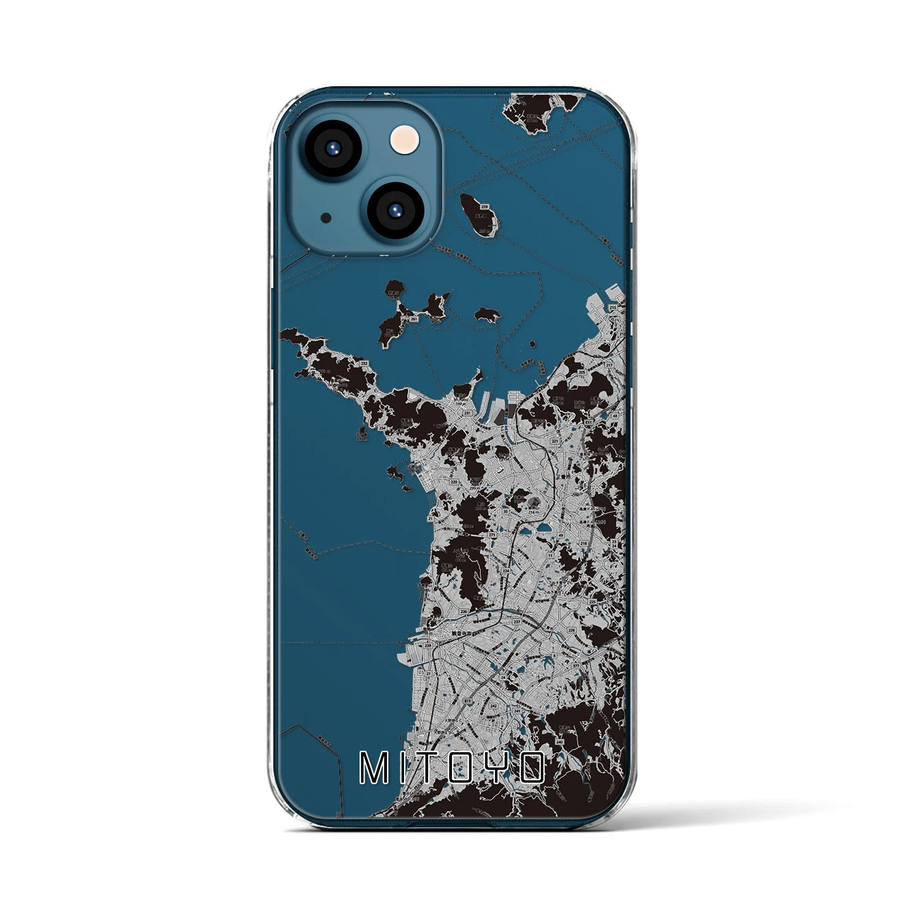 【三豊(香川県)】地図柄iPhoneケース(クリアタイプ)