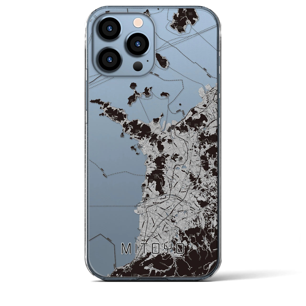 【三豊(香川県)】地図柄iPhoneケース(クリアタイプ)