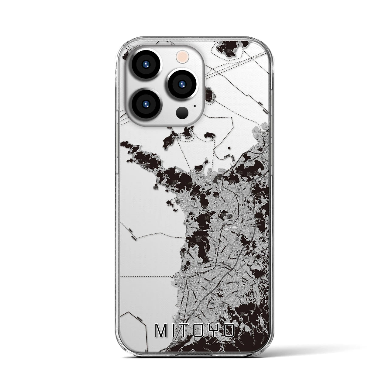 【三豊(香川県)】地図柄iPhoneケース(クリアタイプ)