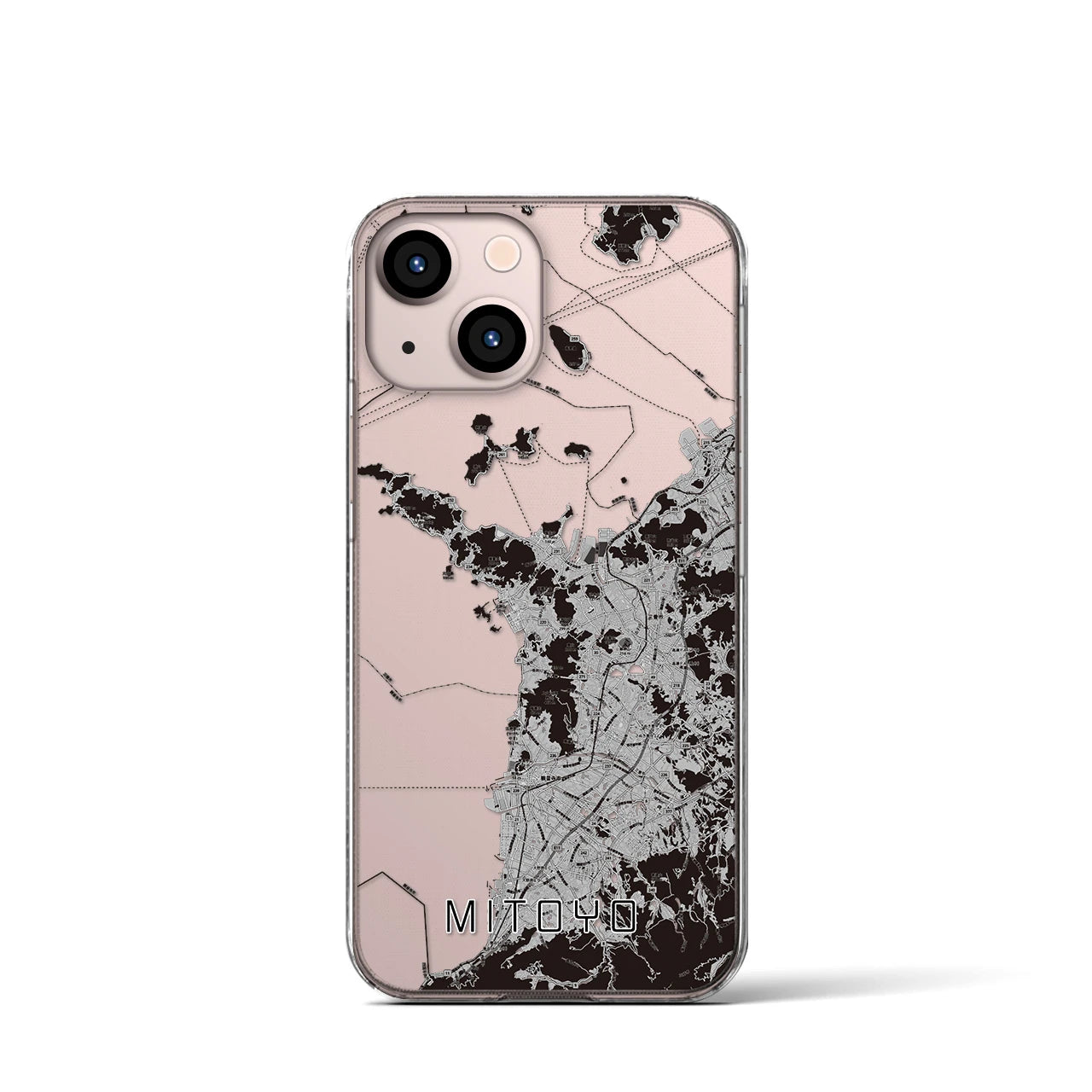 【三豊(香川県)】地図柄iPhoneケース(クリアタイプ)