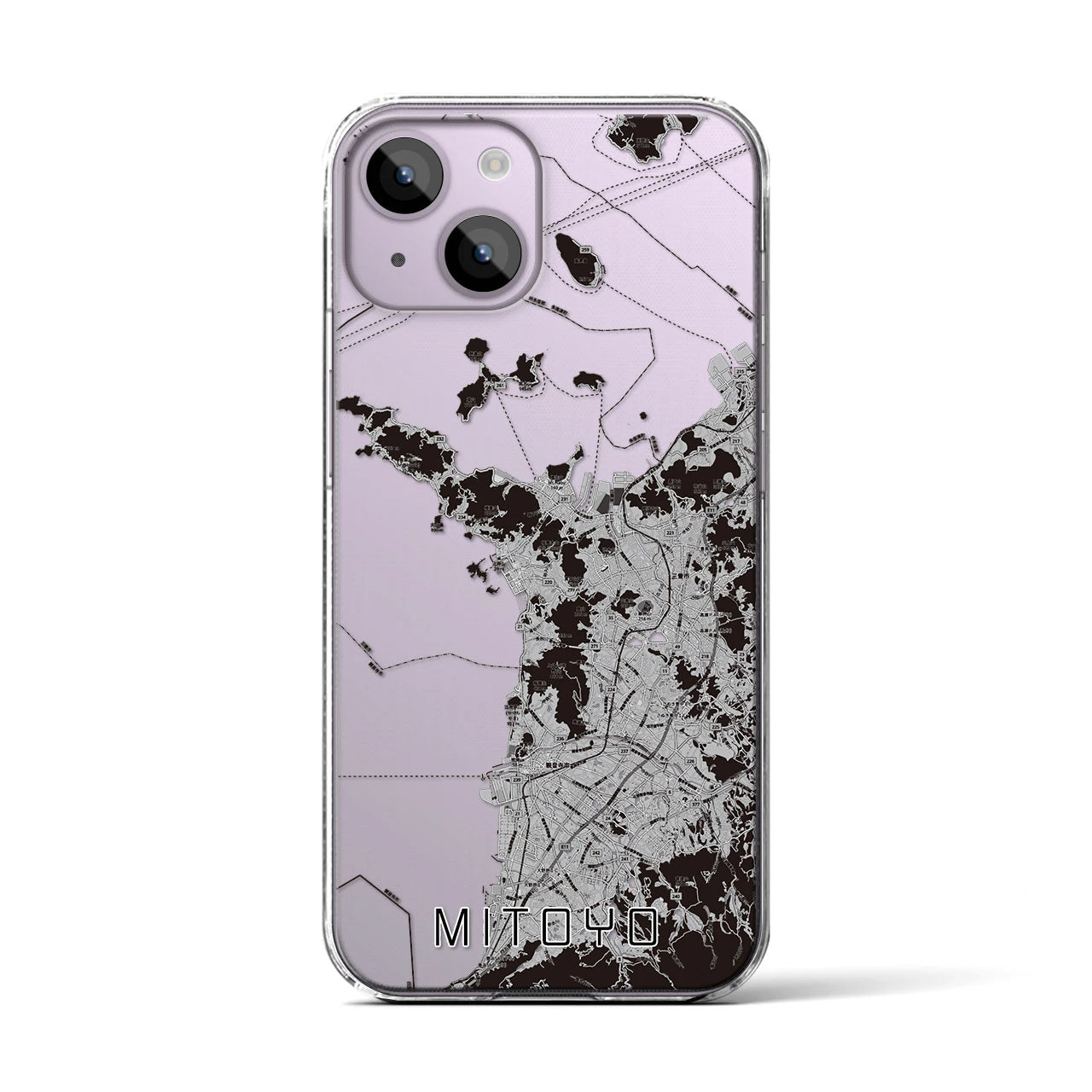 【三豊(香川県)】地図柄iPhoneケース(クリアタイプ)