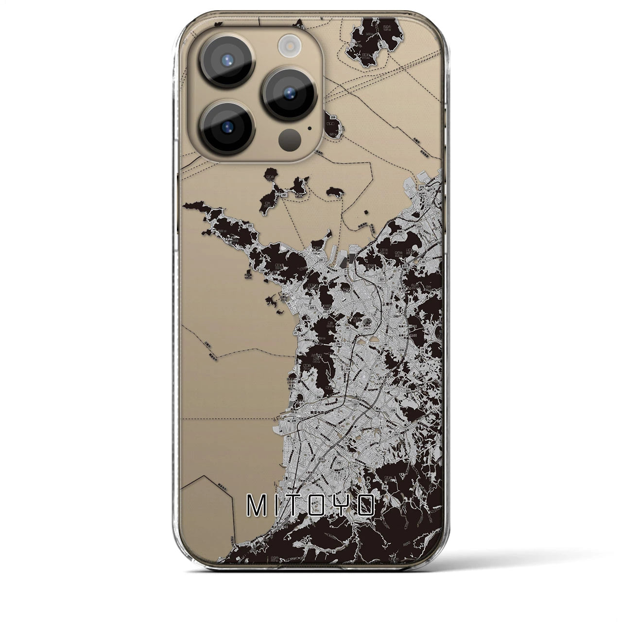 【三豊(香川県)】地図柄iPhoneケース(クリアタイプ)