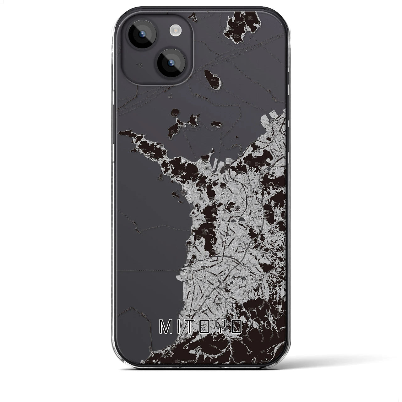 【三豊(香川県)】地図柄iPhoneケース(クリアタイプ)