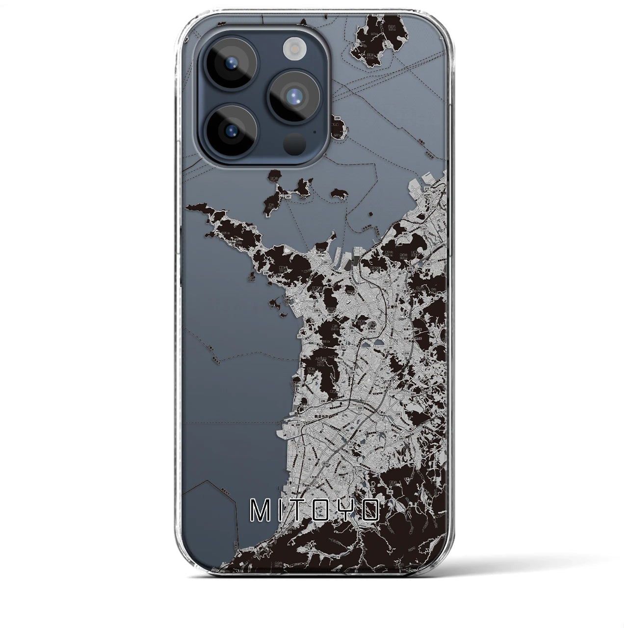 【三豊(香川県)】地図柄iPhoneケース(クリアタイプ)