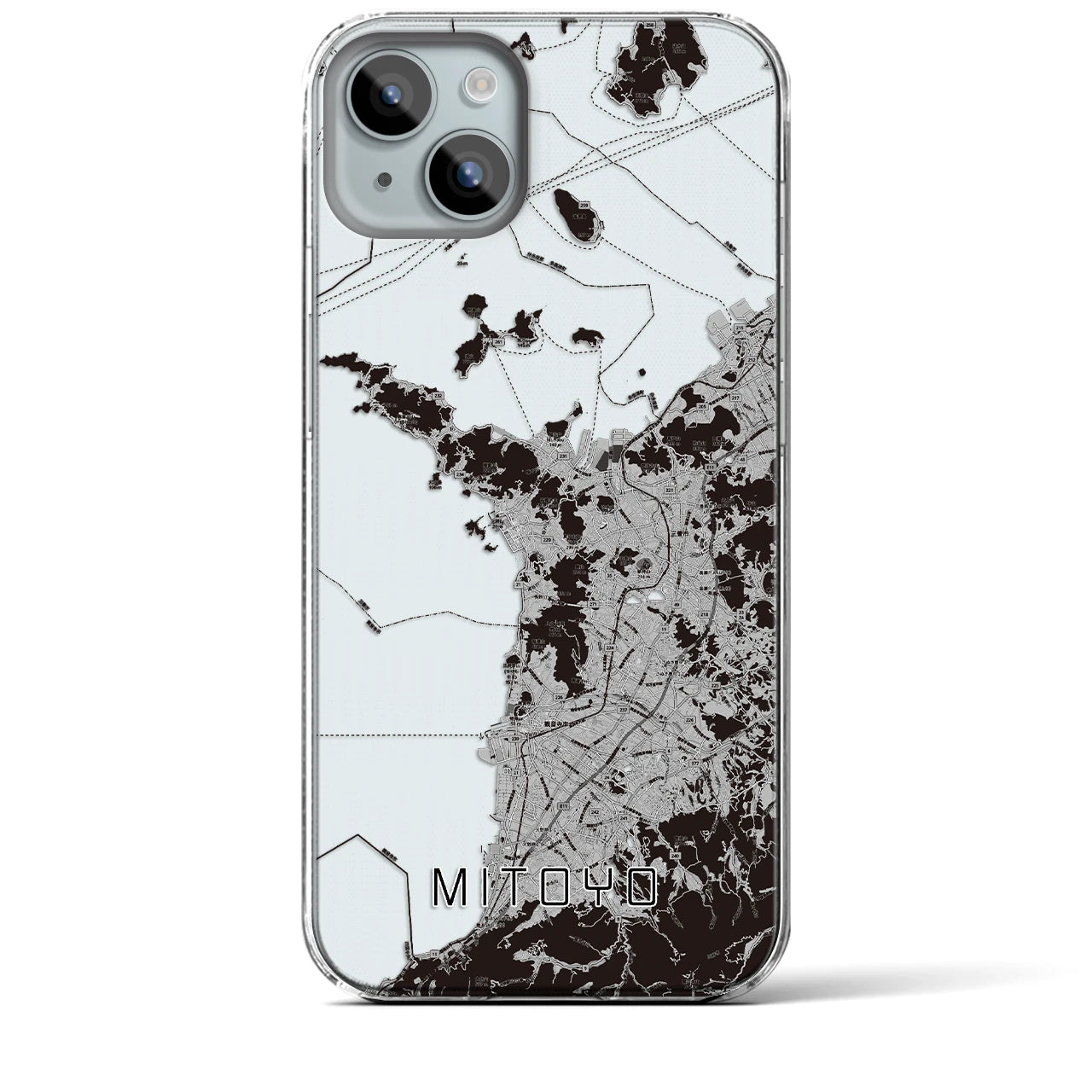 【三豊(香川県)】地図柄iPhoneケース(クリアタイプ)