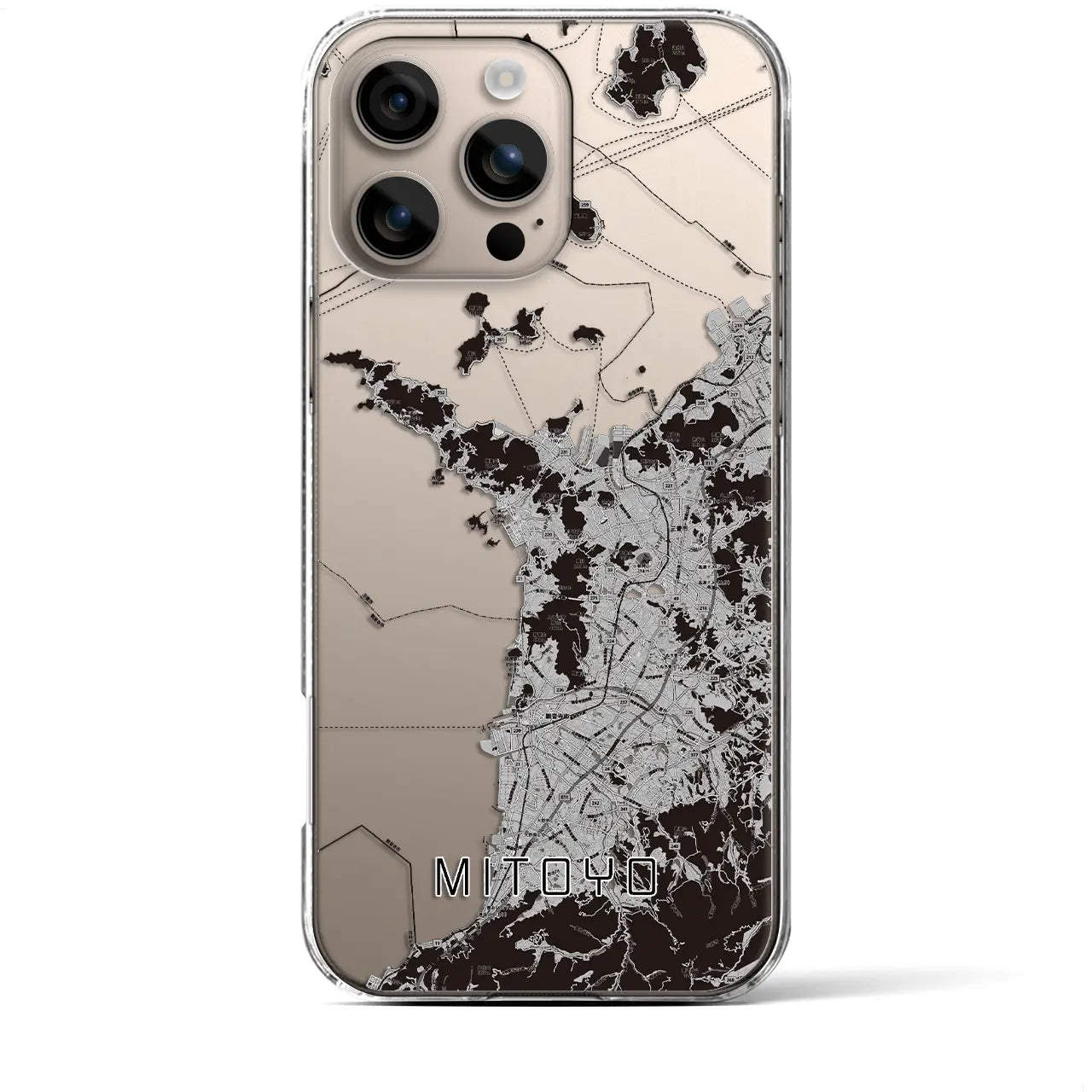 【三豊(香川県)】地図柄iPhoneケース(クリアタイプ)