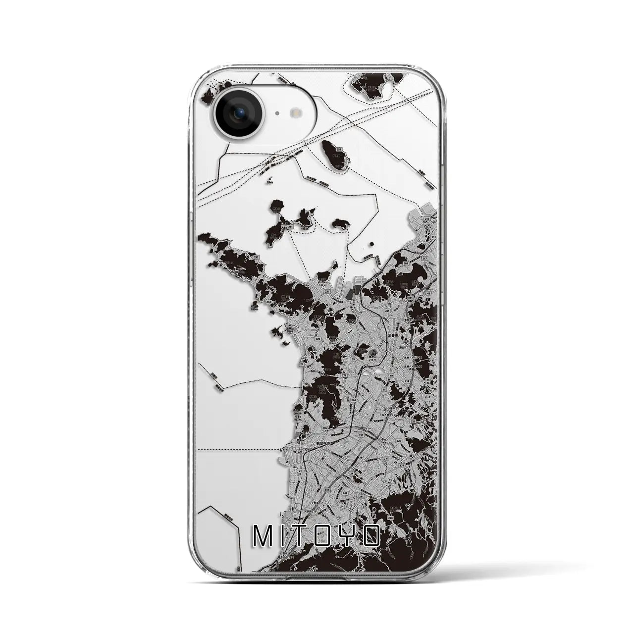 【三豊(香川県)】地図柄iPhoneケース(クリアタイプ)