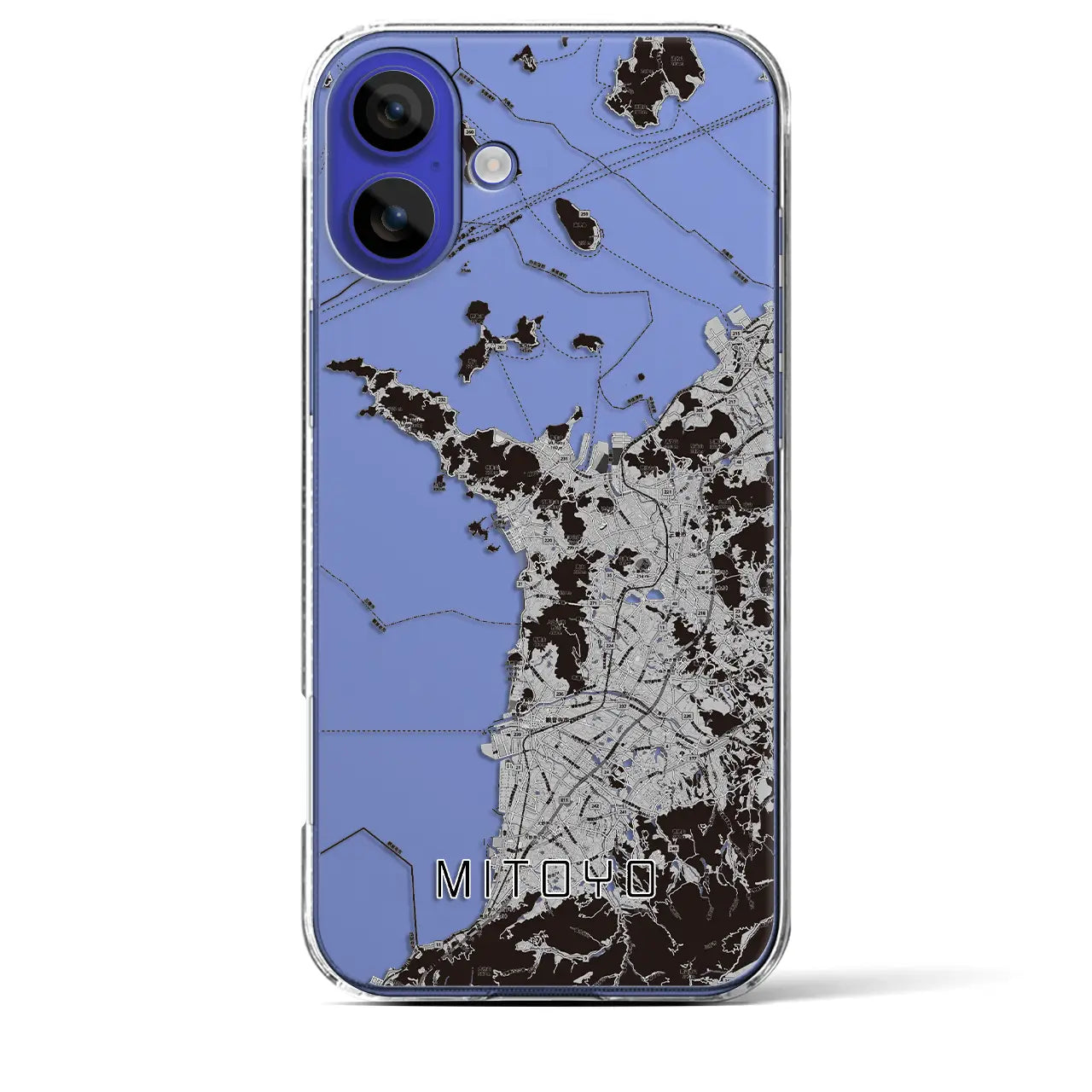 【三豊(香川県)】地図柄iPhoneケース(クリアタイプ)