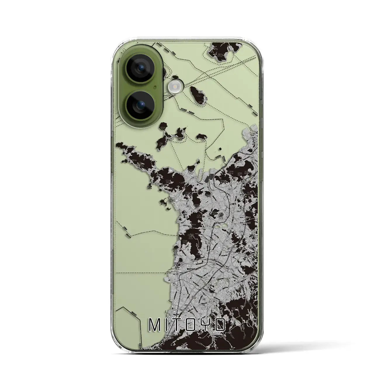 【三豊(香川県)】地図柄iPhoneケース(クリアタイプ)