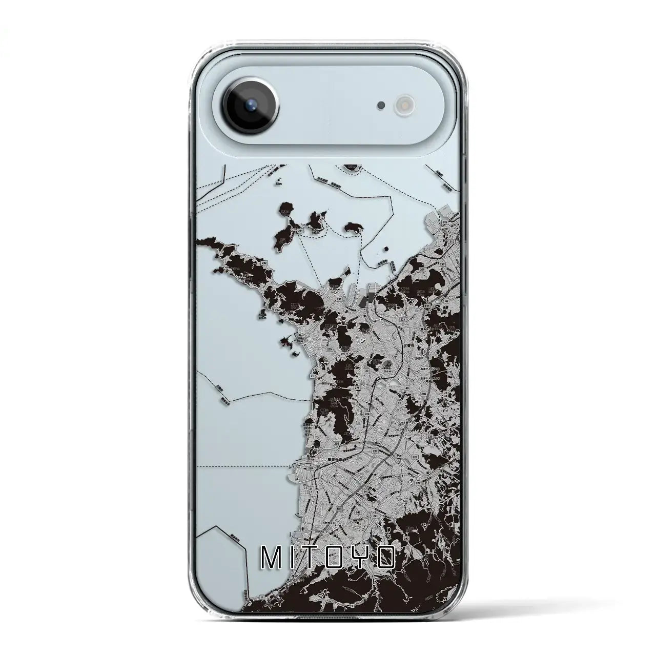 【三豊(香川県)】地図柄iPhoneケース(クリアタイプ)