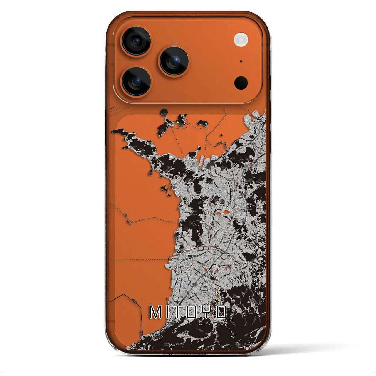 【三豊(香川県)】地図柄iPhoneケース(クリアタイプ)モノトーン・iPhone 17 Pro Max 用