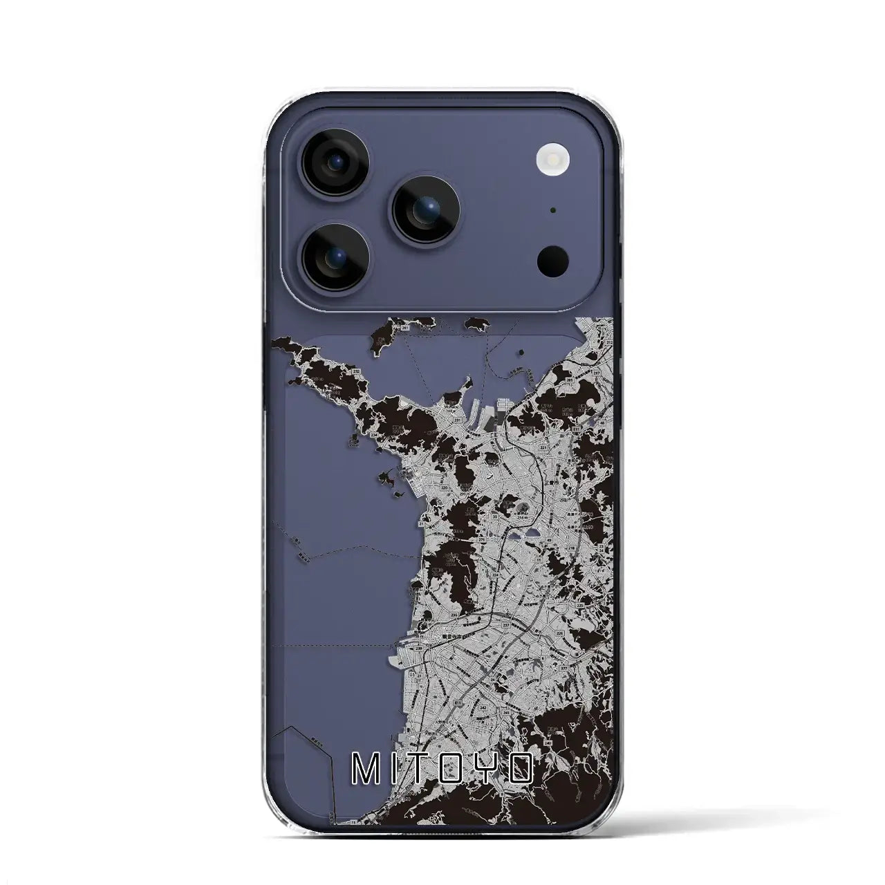 【三豊(香川県)】地図柄iPhoneケース(クリアタイプ)