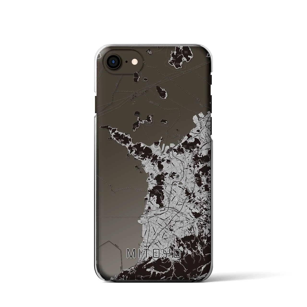 【三豊(香川県)】地図柄iPhoneケース(クリアタイプ)