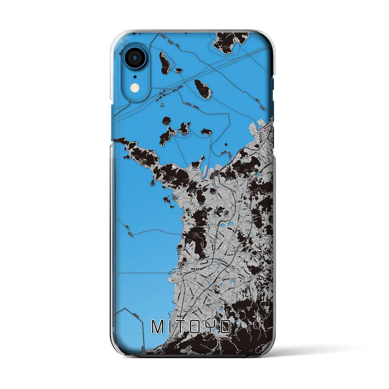 【三豊(香川県)】地図柄iPhoneケース(クリアタイプ)