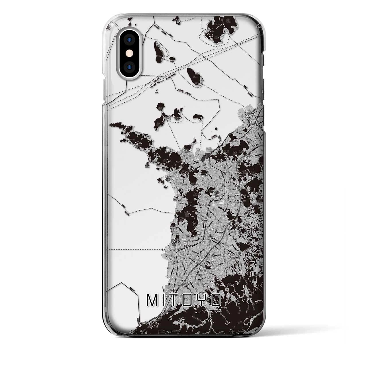 【三豊(香川県)】地図柄iPhoneケース(クリアタイプ)